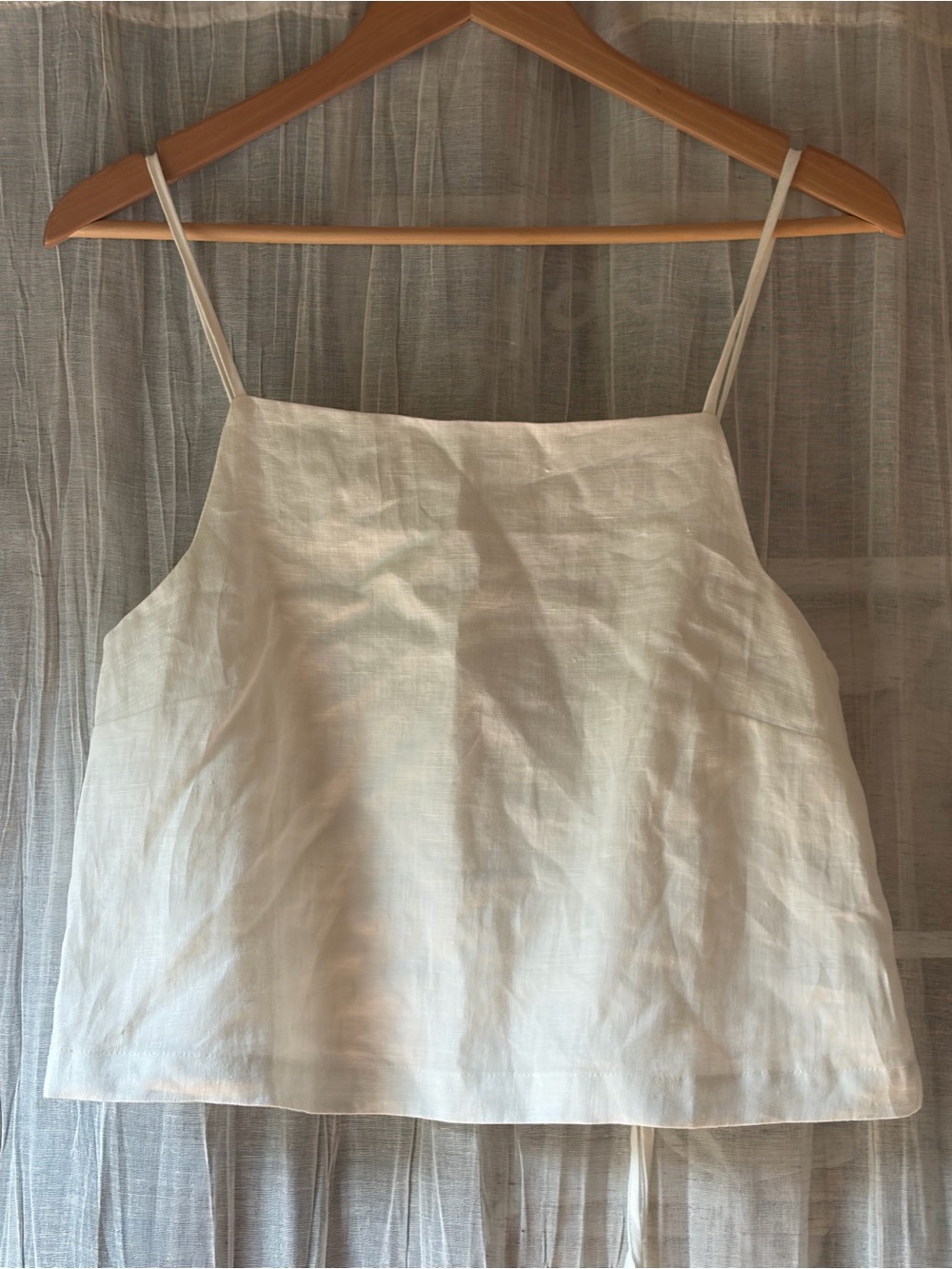Rails Linen White Cami | Size Small | Open Back Tie Detail